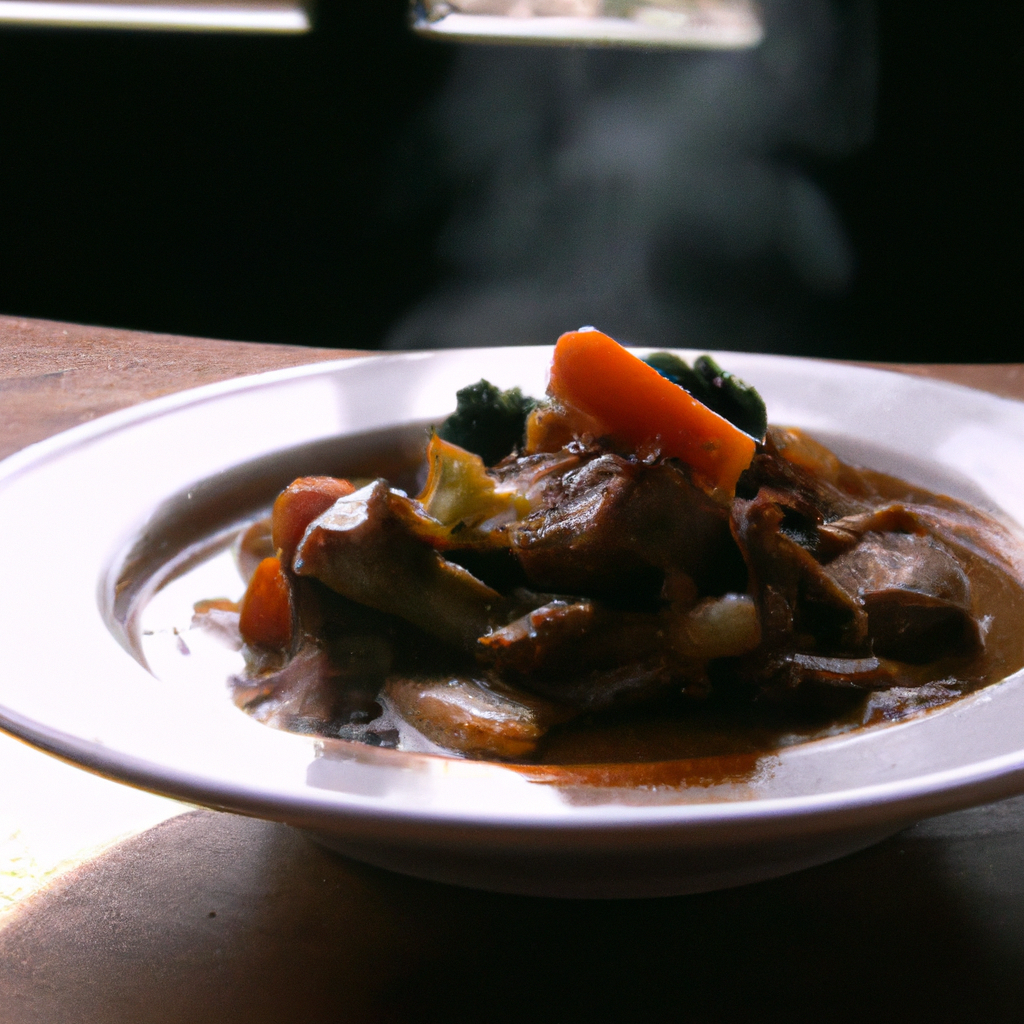 A dish of Beef and Vegetable stew
